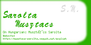 sarolta musztacs business card